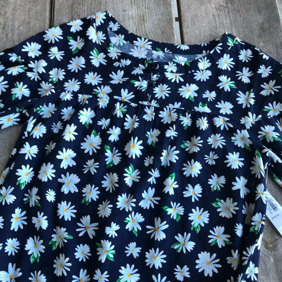 Old Navy Blue Floral Swing Dress NEW NWT‎ Size Large 10 12 Daisy Print - Picture 6 of 9